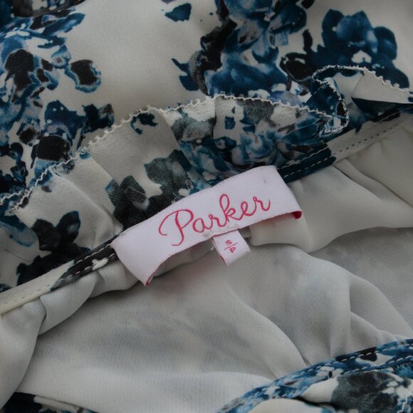 Parker Floral Off Shoulder Mini Dress Sz S - Picture 5 of 6